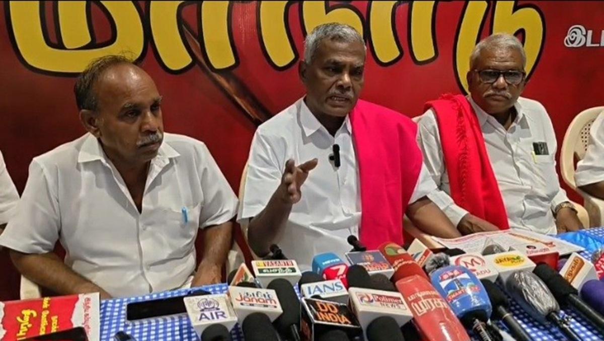 தவெகவை கூட்டணிக்குள் இழுக்க அதிமுக நிர்பந்தம்: சிபிஎம் மாநில செயலாளர் சண்முகம் விமர்சனம் | CPM slams admk for luring TVK into alliance