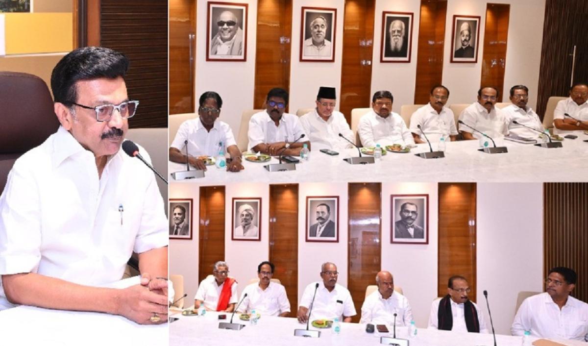 SIR விவகாரம்: நவ.2-ல் அனைத்துக் கட்சிக் கூட்டத்துக்கு திமுக கூட்டணி கட்சிகள் அழைப்பு | DMK Alliance Parties Invited Nov.2nd All Party Meeting for SIR Issue 1381165