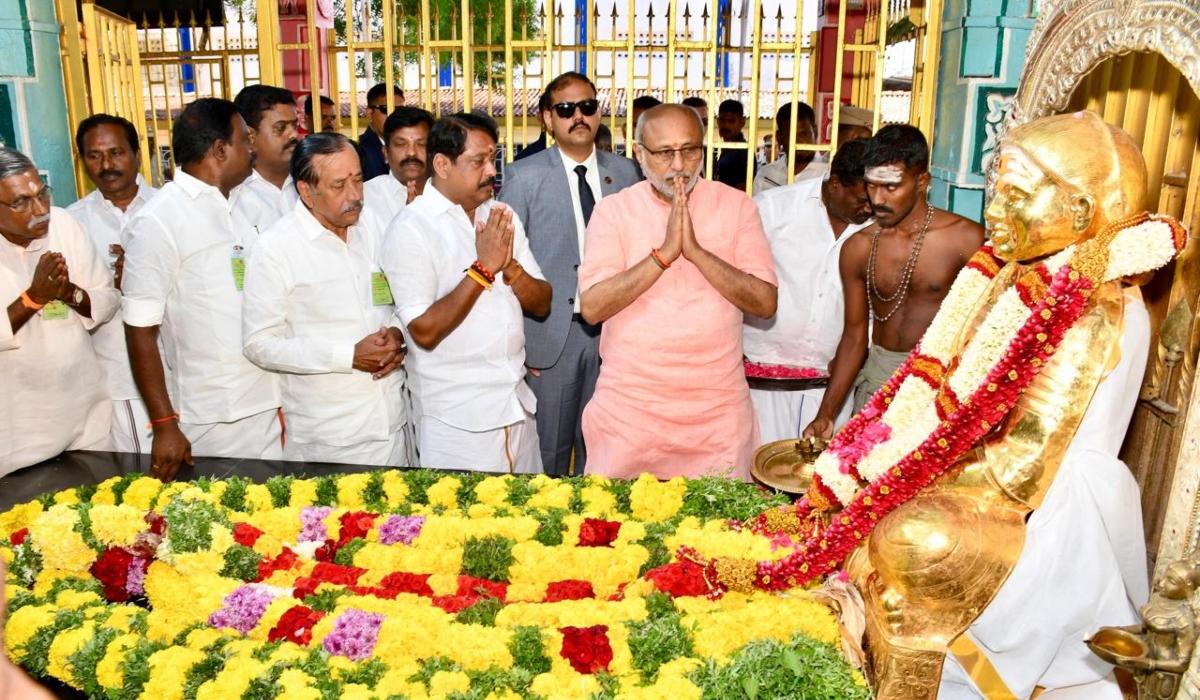 தேசியத் தலைவர்கள் விழாவை எல்லா சமூகத்தினரும் கொண்டாட வேண்டும்: சிபிஆர் வேண்டுகோள் | Vice-President Radhakrishnan press meet in ramanathapuram 1381505