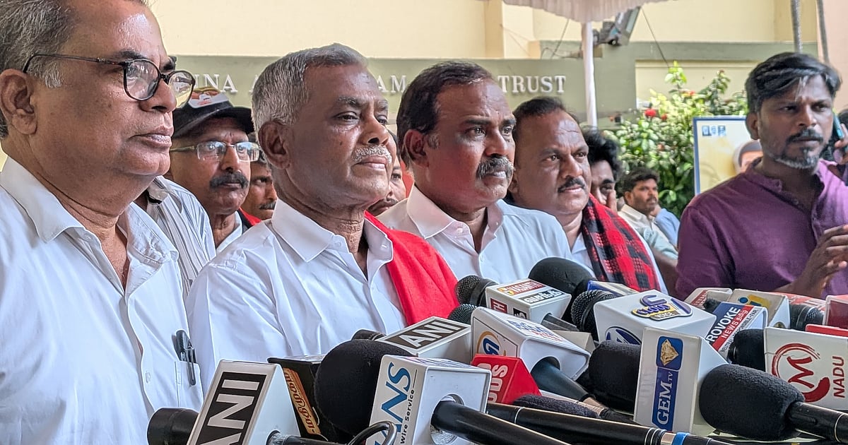 திமுகவுடன் தொகுதி பங்கீடு பற்றி பேசிய பிறகு அறிவாலயத்தில் பெ.சண்முகம் பேசியவை | P.Shanmugam Press Meet