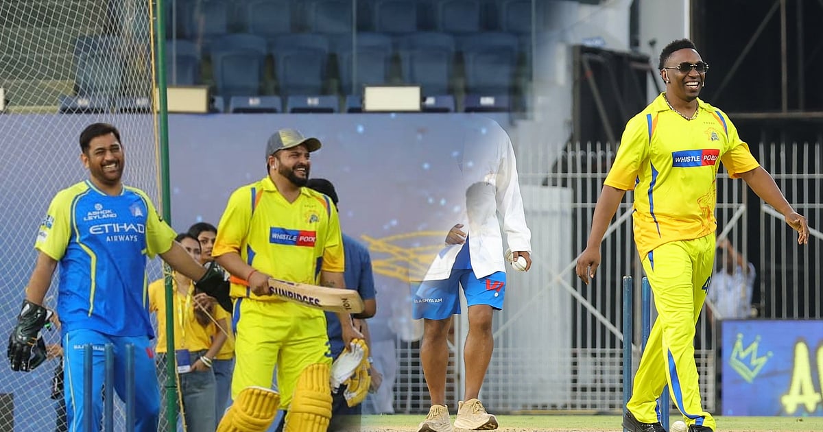 'கூலர்ஸோடு பேட்டிங் ஆடிய பிராவோ; ஜாலி தோனி; சின்ன தல ரிட்டன்ஸ்!' – சேப்பாக்கத்தில் CSK கொண்டாட்டம்!