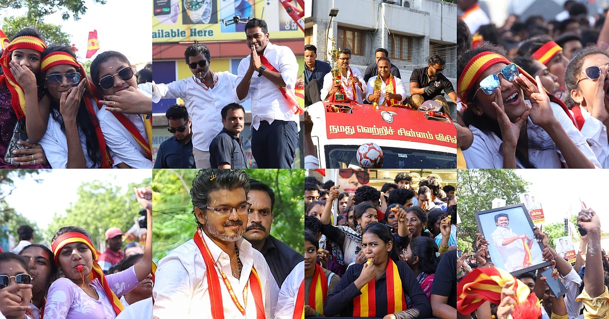 TVK: விசிலடித்து உற்சாகமான தொண்டர்கள்; அண்ணா நகர் டு வில்லிவாக்கம் – விஜய்-ன் ரோடுஷோ Clicks