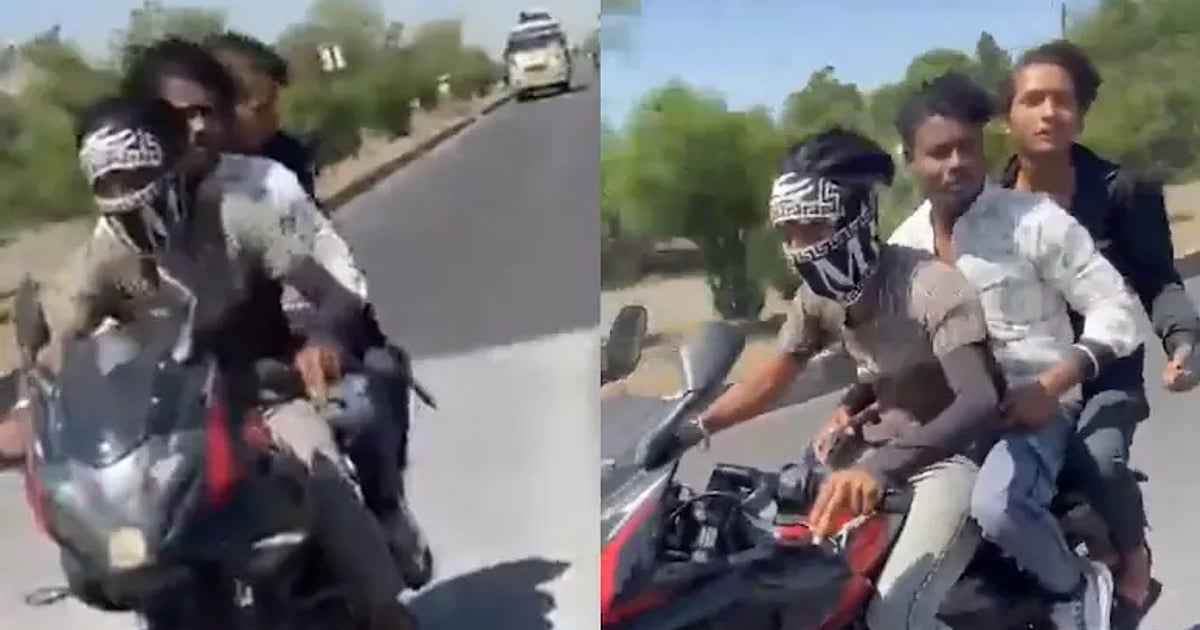 ரீல்ஸ் வீடியோவுக்காக கையில் துப்பாக்கியுடன் ஒரே பைக்கில் பயணம்; விபத்தில் சிக்கி 3 சகோதரர்கள் பலி