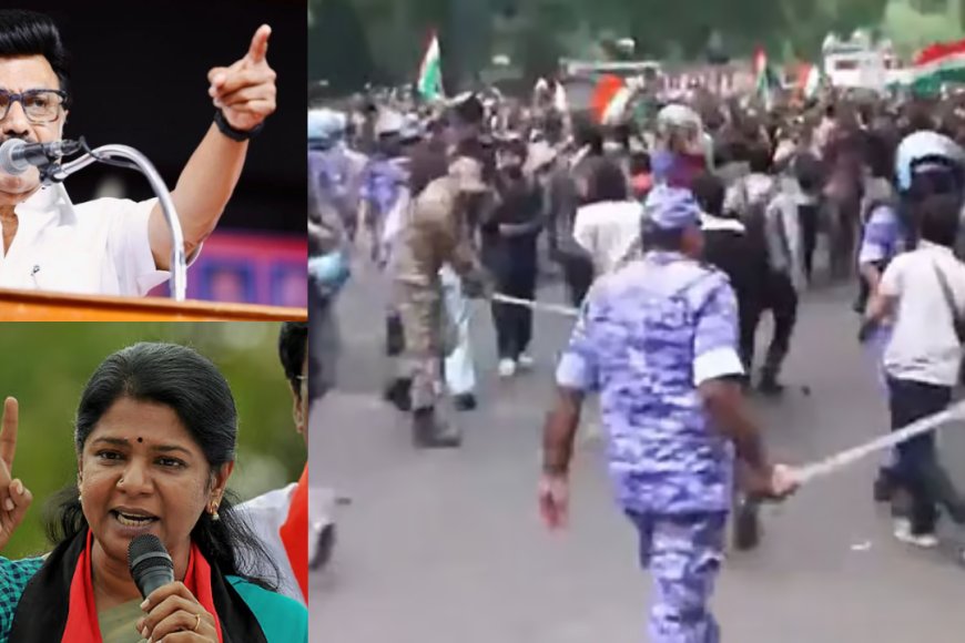 டெல்லி நீட் போராட்டத்தில் தடியடி… திமுக, கனிமொழி கடும் கண்டனம்!
