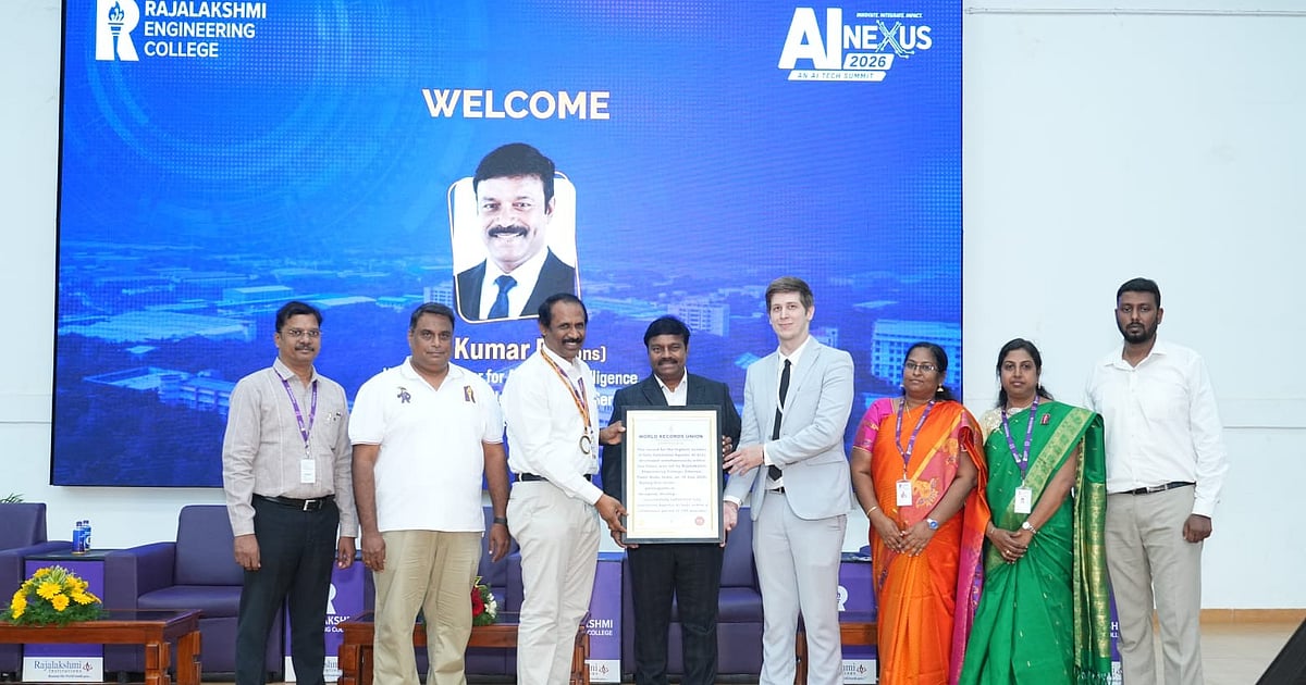 AI NEXUS 2026: ராஜலட்சுமி பொறியியல் கல்லூரியில் நிகழ்ந்த உலக சாதனை!